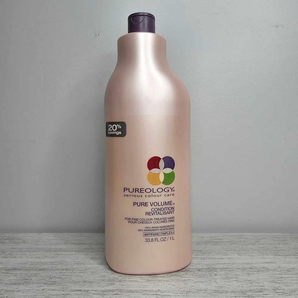 PUREOLOGY Pure Volume Conditioner | Fine Color-Treated Hair‎ | 33.8 fl oz / 1 L